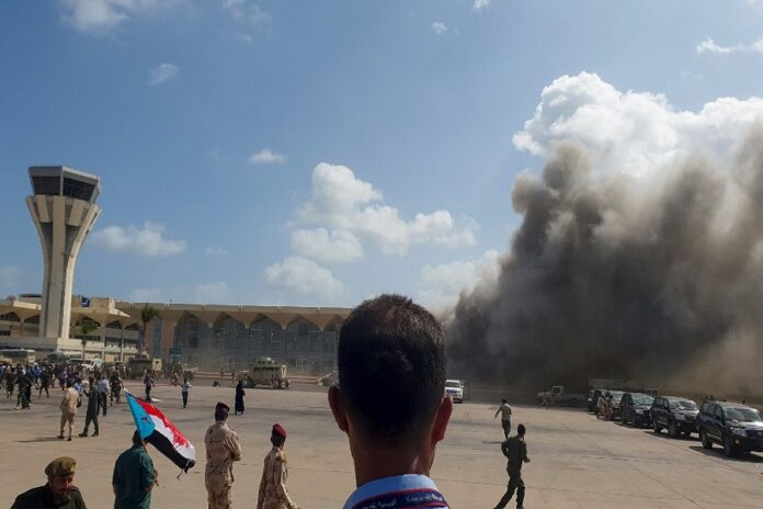 عدن ایئرپورٹ پر ہونے والے دھماکے میں ہلاک ہونے والوں کی تعداد 26 تک پہونچ گئی