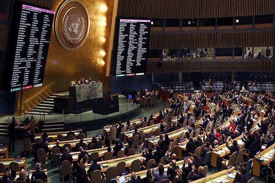 اقوام متحدہ کی جنرل اسمبلی میں فلسطین کی خود مختاری کے حق میں قرارداد منظور کرلی گئی
