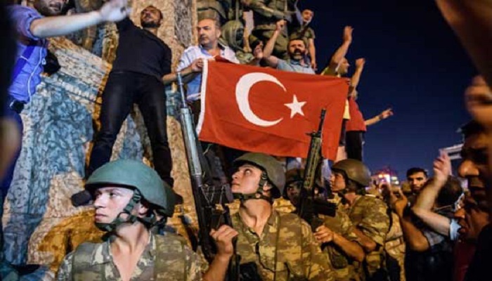 ترکی میں 2016 کی ناکام فوجی بغاوت کے الزام میں 160 افراد کو گرفتار کرلیا گیا