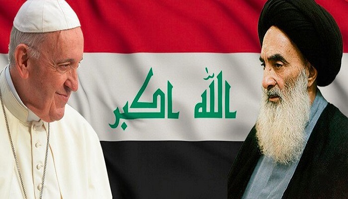 پاپ فرانسیس کی شیعہ دنیا کے نامور رہنما آیت اللہ سیستانی کے ساتھ ملاقات عالمی برادری کے لیئے امن کا پیغام