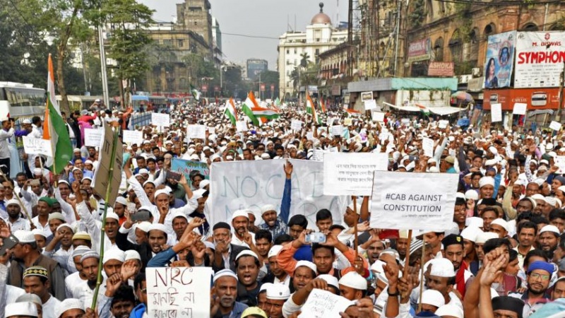 بھارتی ریاست آسام میں مسلمانوں کا زبردست مظاہرہ (فائل فوٹو)